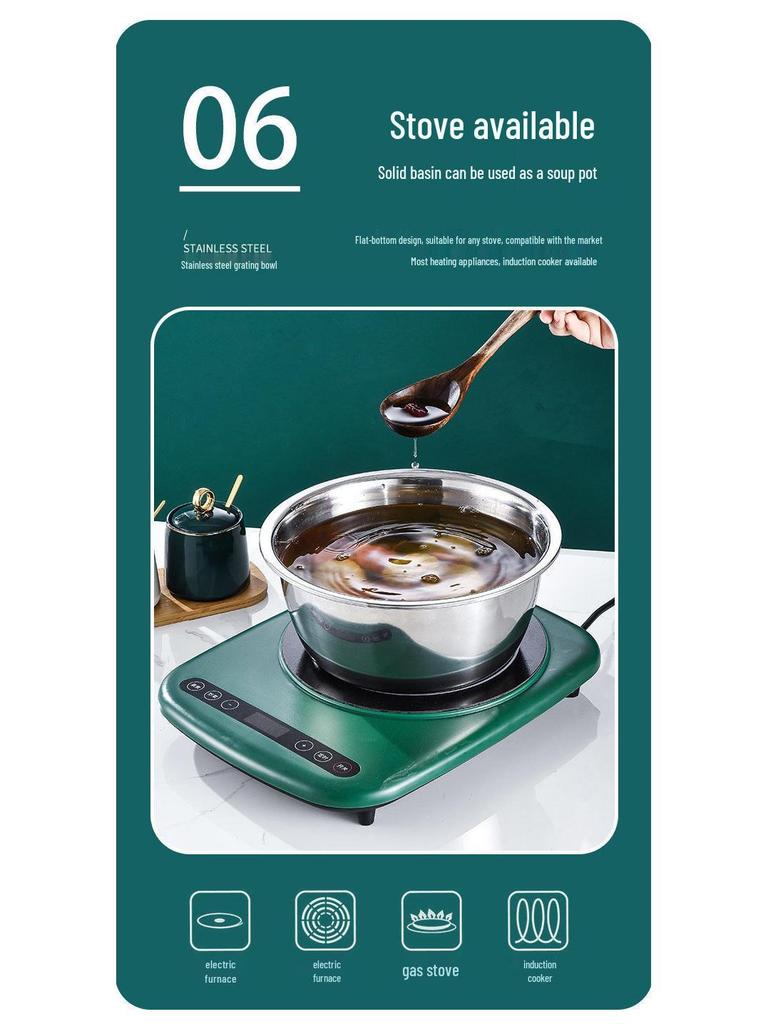 Stainless Steel 3-Piece Vegetable Cutter & Grater Set with Multifunctional Wash and Drain Basin