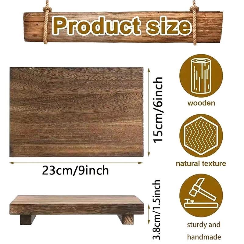 Retro Wooden Bathroom Tray Vanity Hands Soap Scented Candle Storage Holder Kitchen Seasoning Tray Home Decoration