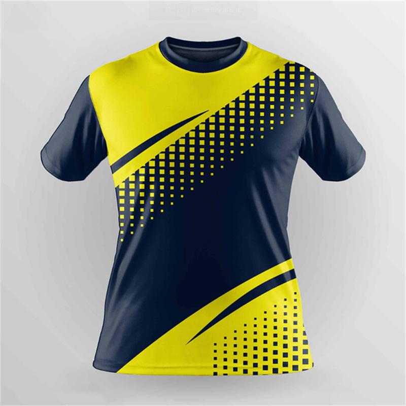 Quick drying badminton sports men's T-shirt fitness running sportswear women's table tennis shirt plus size round neck top