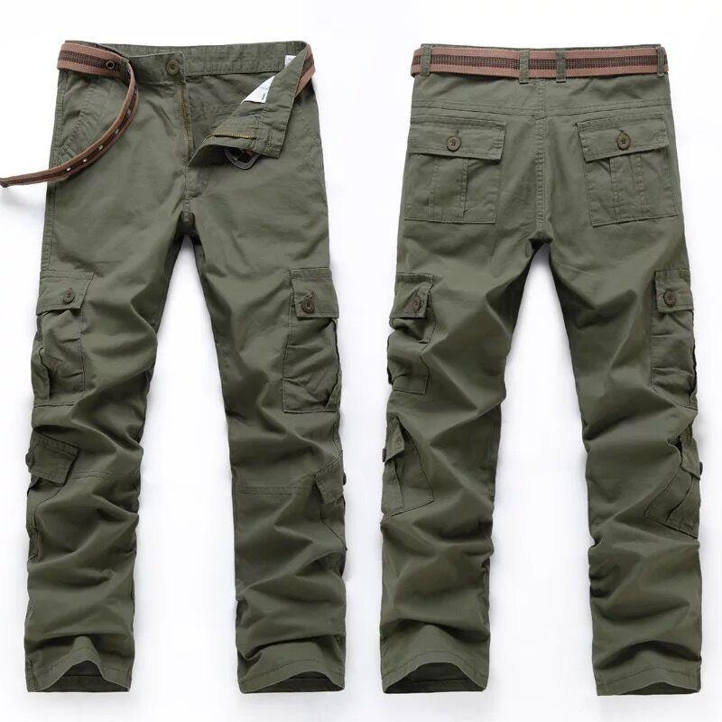 4-Color Autumn And Winter New Men'S Tough Casual Pants With Multiple Pockets, Work Pants, Outdoor Loose Straight Leg Pants