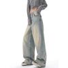 Y2K Blå Jeans til Kvinder Høj Talje Amerikansk Street Wide Leg Bukser Hip Hop Vintage Lige Efterårsbukser