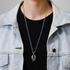 Men's Silver Angel Wings Necklace - Retro Wing Pendant Chain, Original Design, Couple's Gift
