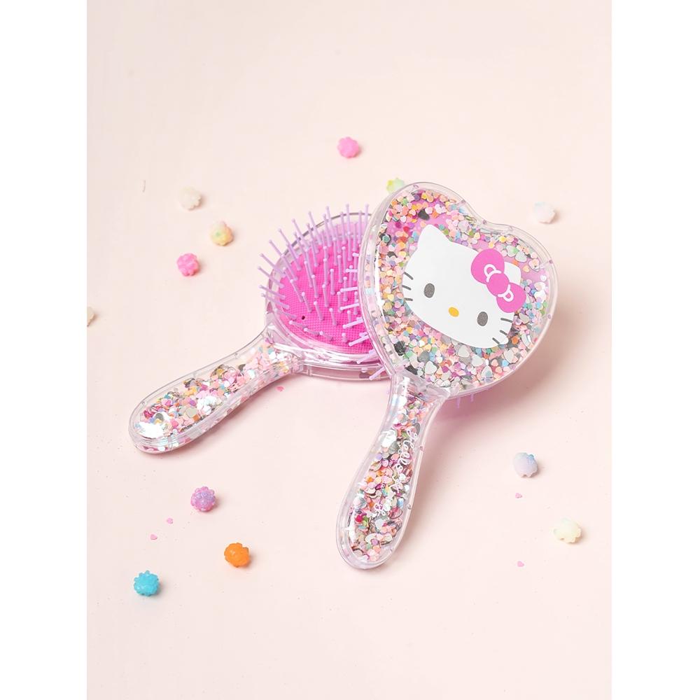 Brosse à cheveux pailletée Hello Kitty Daiso