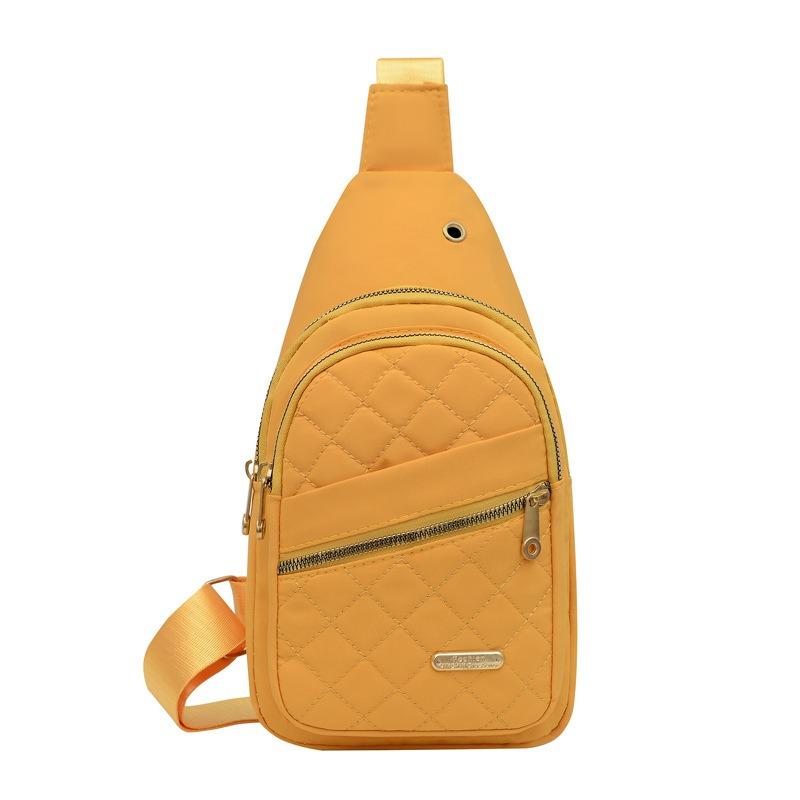 Koreanische Version einfacher Damen-Brusttasche neue mehrschichtige Stickerei Faden große Kapazität Brust-Rucksack Mädchen Outdoor Freizeit