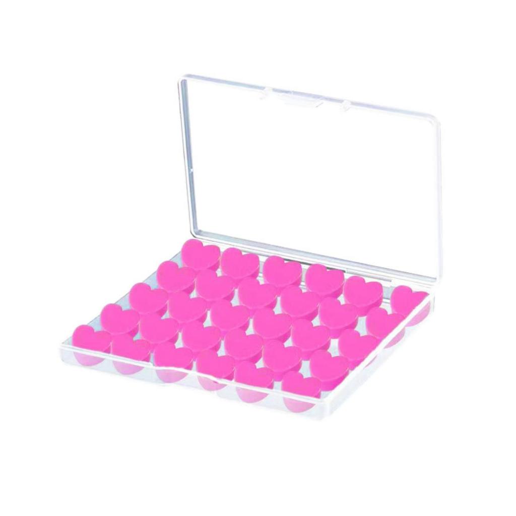 30 Pieces Moldable Silicone Earplugs Reusable with Storage Case Compact