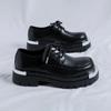 Sapatos masculinos de couro de alta qualidade, estilo britânico, plataforma, sapatos sociais, para trabalho ao ar livre, sapatos formais para homens, sapatos oxford casuais e formais