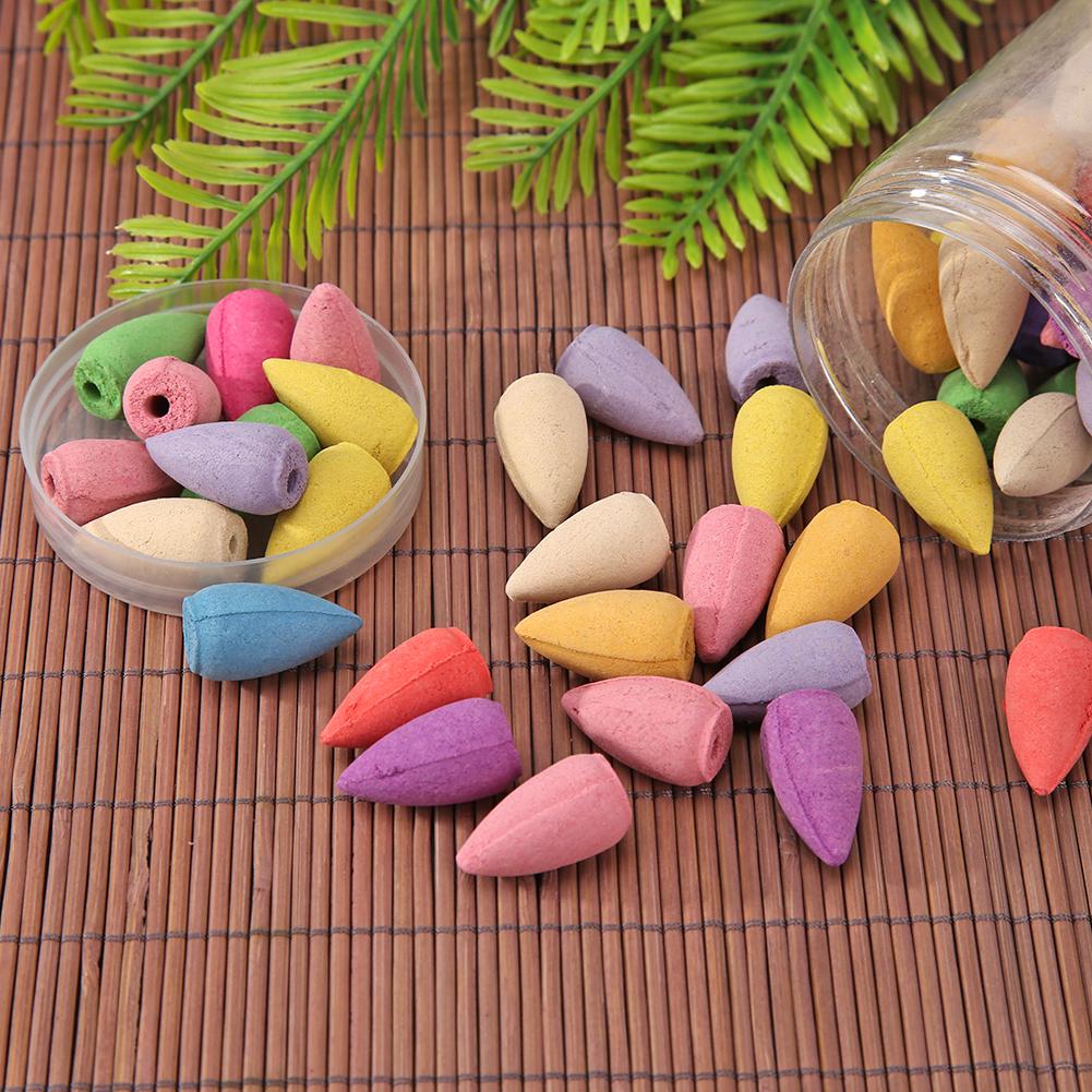 

Natural Incense Mixed Waterfall Smoke Backflow Cone Burner Incense Fragrant Reflux Aromatherapy Tea Room Yoga Room Meditation 50pcs