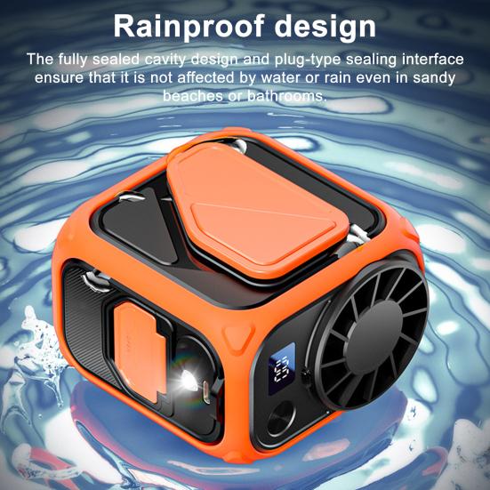 Portable Waist Fan Digital Display 100 Speeds Strong Airflow Low