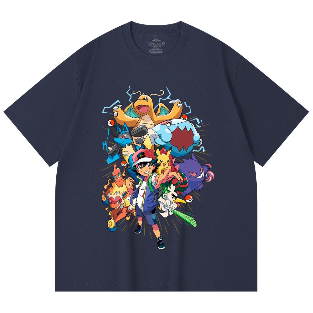 230 Gsm 100% Cotton Pokemon V20 Print Unisex Heavy Cotton T Shirt