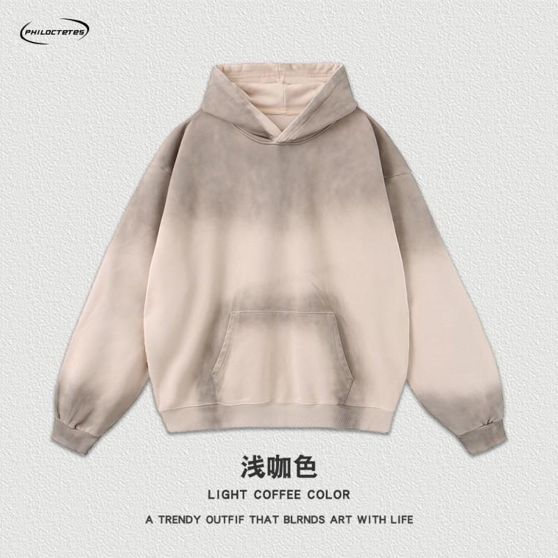 Unisex Oversized Used Washed Hoodie Streetwear Baumwoll-Sweatshirt Winter Freizeit Lockerer Schnitt