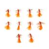 10x10pcs Bead Head Woolly Bugger Wet Flies Sinking Trout Fishing Flies - Orange
