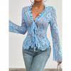 Women's Sexy Slim Long-sleeved Lace Lace Top Blouse