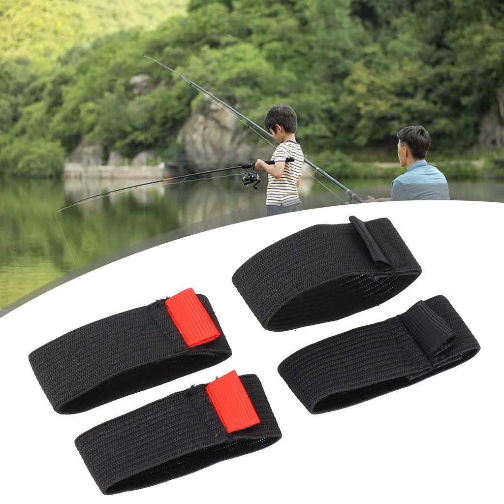 Elastic Fishing Reel Protection Belt Pack of 4 Spool Belts with Handle