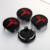 4 Stück 56mm Auto Radnabenkappen Abzeichen Aufkleber Zubehör Für Tesla Model 3 Roadster Model Y Model S Model X Cybertruck Semi