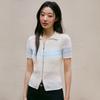 Lap Multi-Color Block Collar Zip-Up Cardigan As2Kg562