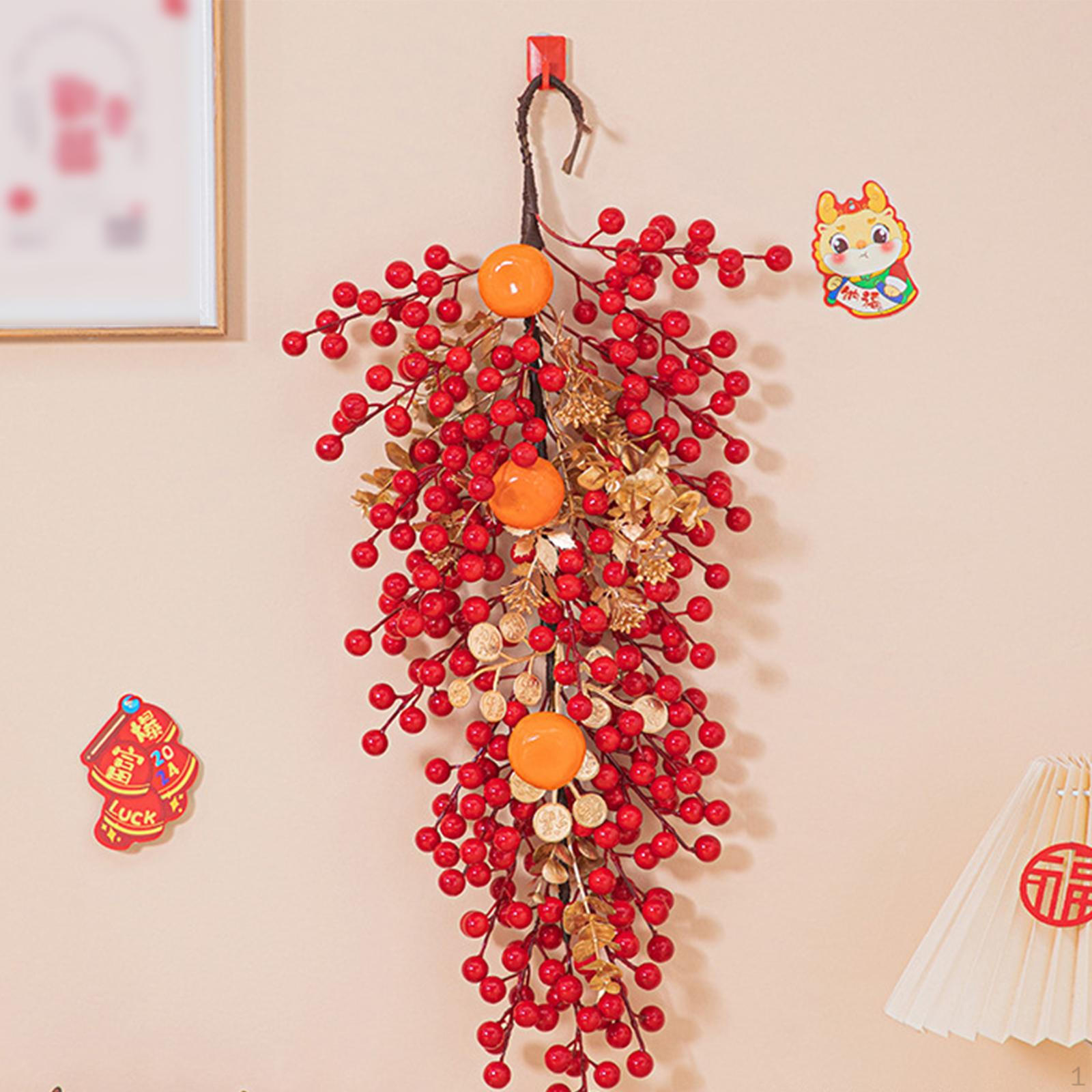 

Китайские годовые украшения, искусственный кулон с фруктами и фруктами, новоселье, бант, весна Style C