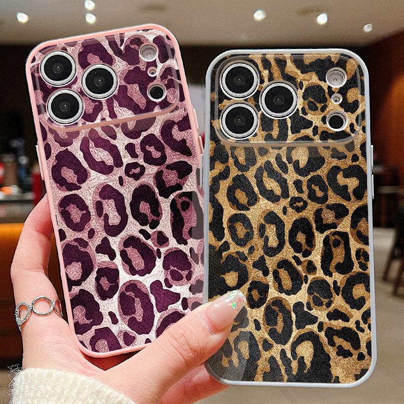 Leopard Print Pattern Magnetic Phone Case For iPhone 17 ProMax 16 15 14 13 Pro Max For Magsafe Wireless Charge Shockproof Cover