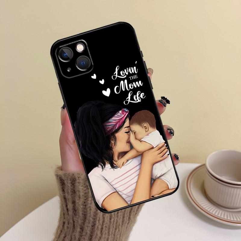 Super Dad Mom Baby Girl Twin Phone Case For iPhone 17 16 15 14 13 11 12 Pro Max Mini 15 16 Plus 16e 17 Air Cover Funda