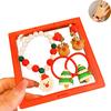 5 stk/sett Jul Armbånd Øredobber Sett Håndlaget Barn Fargerike Perler Armbånd Julenissen Reinsdyr Tre Anheng Smykker Julegave
