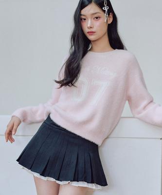 ZEROPLANET 07 Graphic Hairy Sweatshirt [Pink]