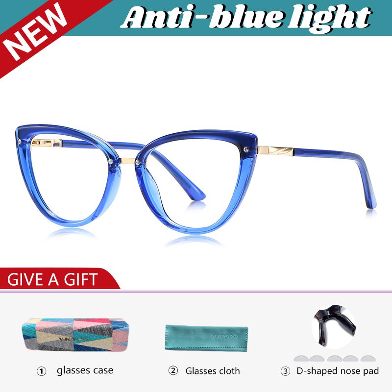 

VICKY Простые Модные Очки с Новым Дизайном в Виде Бабочки, Защищающие от Синего Света, Настраиваемые по Рецепту, Женские Очки для Чтения PFD2221 0