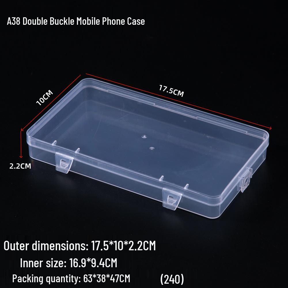 Rectangular Transparent PP Plastic Storage Box for Stationery, Cards, Hardware, Jewelry, and Fishing Gear