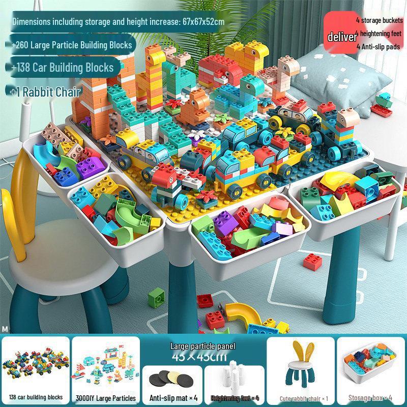 Children's Building Block Table: Educational Ball Track Puzzle Toy for Ages 3-6