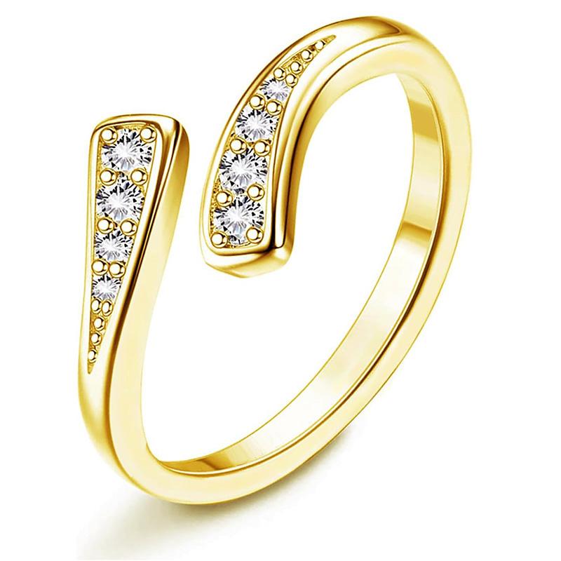 Neuer Vergoldeter Farb-Zirkon Zehenring Hohe Qualität Nicht Verblassender Schmuck Mode Luxus Accessoires Sommergeschenk für Damen