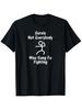 Kung Fu Fighting Meme Stick Figure Graphic Tee Mens Casual Short Sleeve Cotton TShirt