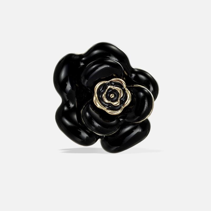 

Брошь Камелия Сяосянфэн, Дизайнерская, Женская, Нишевая брошь, Застежка против раскрытия, Изысканная булавка для костюма чёрный