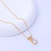 Necklace Hot Selling Korean Version, Light Luxury Style, Micro Inlaid Zircon Letter V Pendant, Fashionable and High-end, Versati