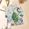 New Women's Christmas Style Casual Long-sleeved Round Neck Top Fashionable and Versatile Digital Printing