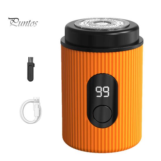 

Міні-бритва з цифровим дисплеєм, USB-акумуляторна, водонепроникна, портативна, для вологого сухого гоління, бритва для подорожей, чоловіча, для бороди, тріммер для волосся помаранчевий