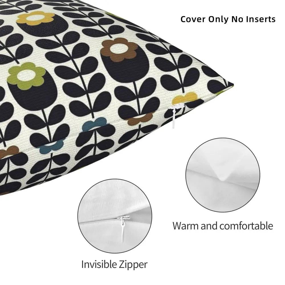 Orla Kiely Flowers Vintage Pillowcase Double-sided Printing Polyester Cushion Cover Gift Pillow Case Cover Home Square