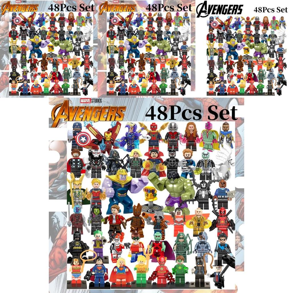 Hochwertiges ABS-Kunststoff Superheld Moc Bausteine Spielzeugset DIY für Kinder