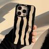 Schwarz-Weiß-Kunst Geeignet für iPhone 16 Handyhülle Apple 15 Schutzhülle 13 Silikon 14 Persönlichkeit Streifen 11 Weiche Hülle