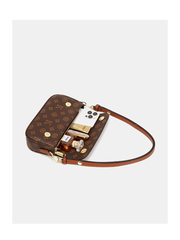 MK F Damen Retro 2024 Französischer Druck Kette Schultertasche - Leichter Luxus & High-End