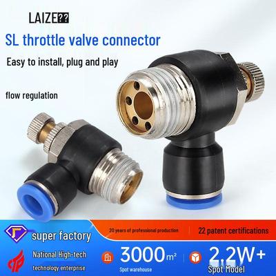 Pneumatic Fitting Combo: SL Throttle Valve 8-02, SL6-01 Component, 10-02 Insert Cylinder, Air Pump