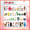 Set of 36 Anime Character Figurines, Multicolor Collection, 5cm Height, Desktop Decorations