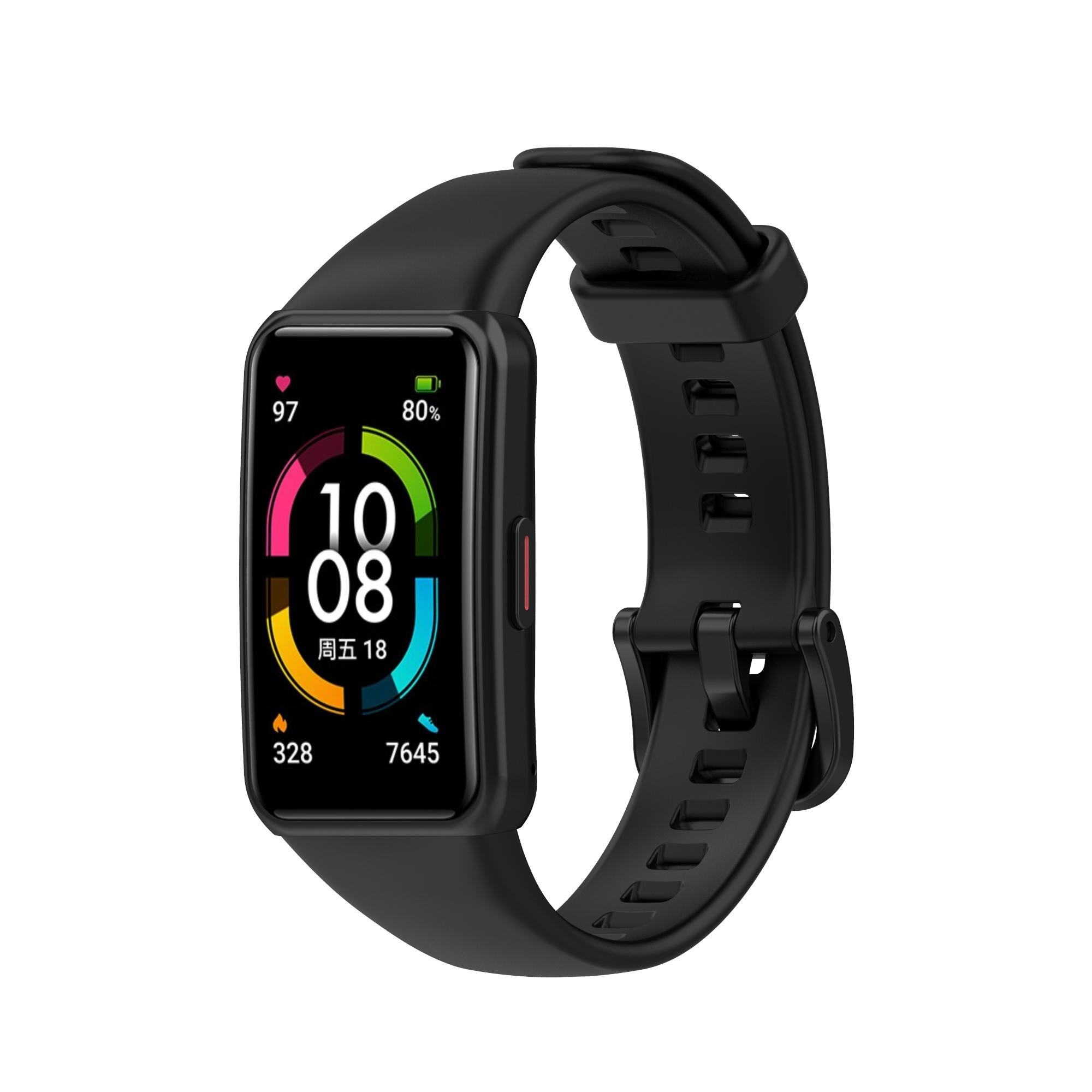 

Solid Color Silicone Sport Watch Band Strap Replacement for Honor Band 6 Cyan