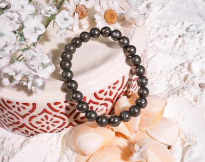 Bracelet en Pyrite Naturelle|Bijou en Cristal de Guérison|Pierre de Richesse & Prospérité|Bracelet Unisexe|Bracelet d'Énergie en Pierre Gemme|Cadeau Spirituel|Ajustable
