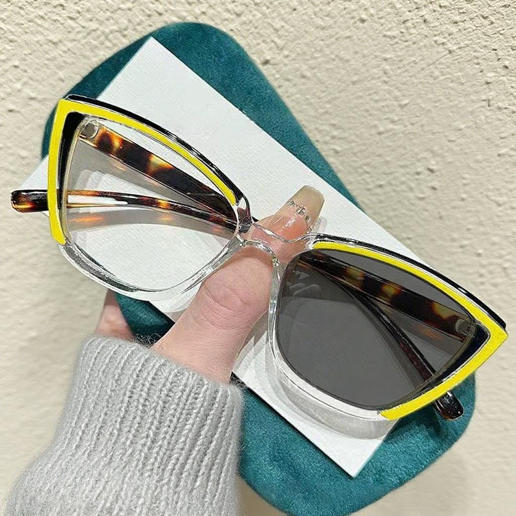 

Ретро Очки Кошачий глаз Фотохромные Анти-синий свет Миопия Ультралегкие TR Модные Очки для близи Фотохромные линзы Женские -4.0