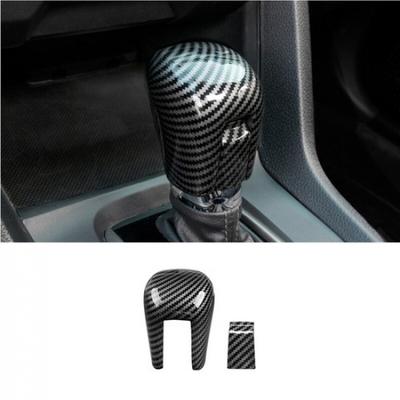 Bright ABS Carbon Fiber Gear Shift Knob Stick Case For Honda Civic 16 17 18 19