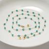 Turquoise Beads Glasses Chain Anti-Lost Beaded Eyeglass Holder Necklace Neck Strap Hanging Neck Eyeglass Lanyard Reading Glasses