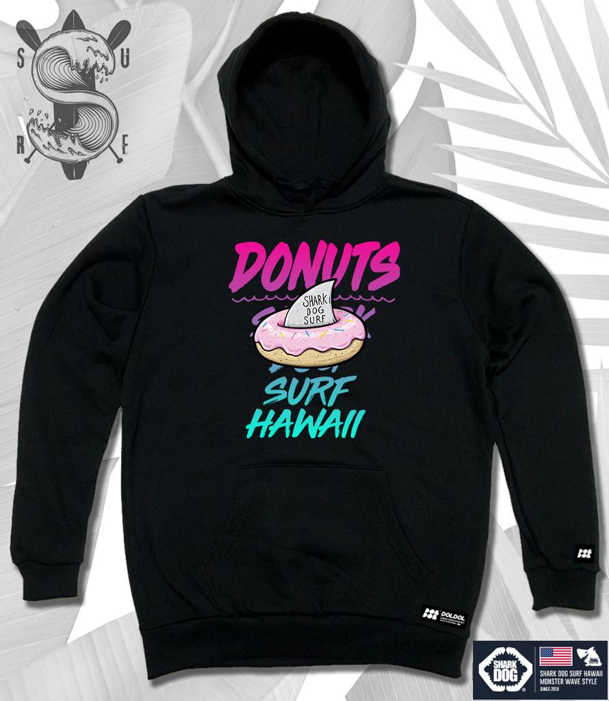 Shark-Dog-Hoody-104 Shark Dog Surfing Hawaii Character Graphic Hoodie