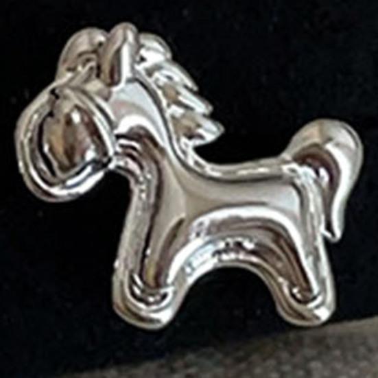 1 Pair Ear Studs Horse-Shaped Alloy Earrings Lightweight Secure Back Jewelry Gift Fastening Stud Earrings