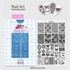 Professional Nail Stamping Plates Floral French Tip Art Templates Stainless Steel For DIY Home Manicure Reusable Tool
