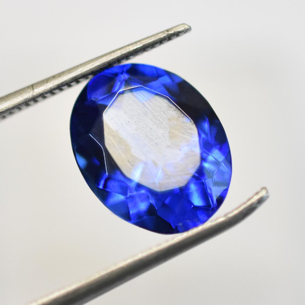 Natural Blue Tanzanite Loose Gemstone Tanzanian 7.20 ct Oval Shape for Jewelry Making and Crafts