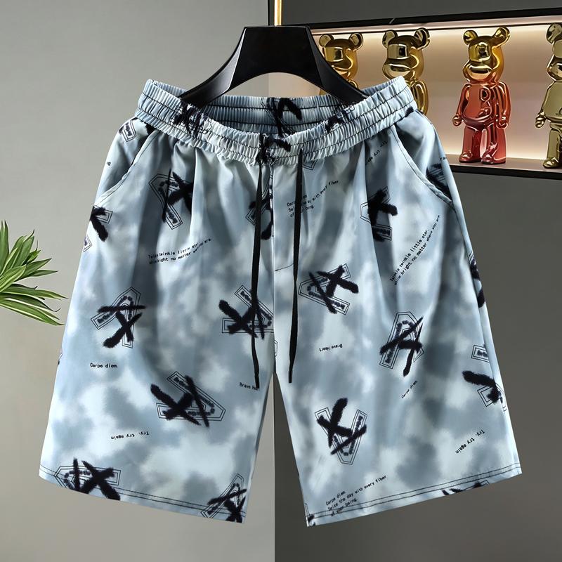 Men's Plus Size Tie Dye Graphic Casual Shorts – Elastic Waist Drawstring Loose Fit Summer Shorts (5XL-11XL)