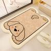 Material Bathroom Floor Mat Cartoon Design Water Absorption Foot Mat Irregular Shaped Non-Slip Toilet Carpet Bathroom Use